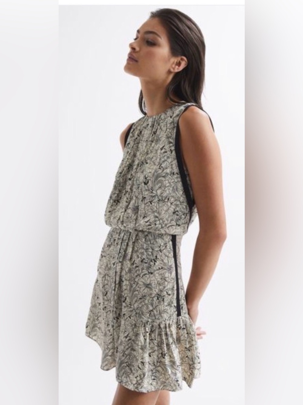 Reiss Charlotte Floral Flippy Dress in Liberty Print